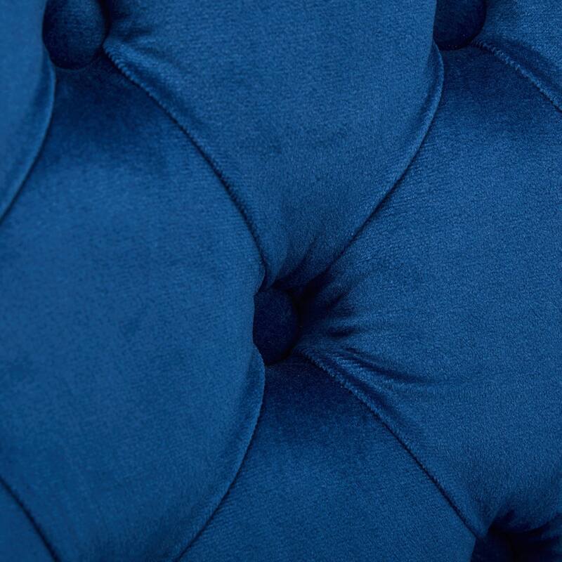 GDF Studio - Riveton Modern Velvet Upholstered Counter Height Bar Stools with Button Tufted Back & Rivet Trim (Set of 2)