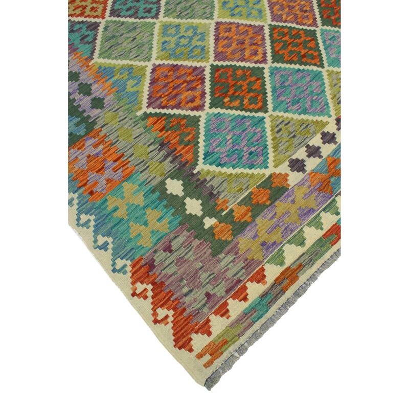 Flatweave Zere Red/Ivory Rug - 6'9" x 10'0"