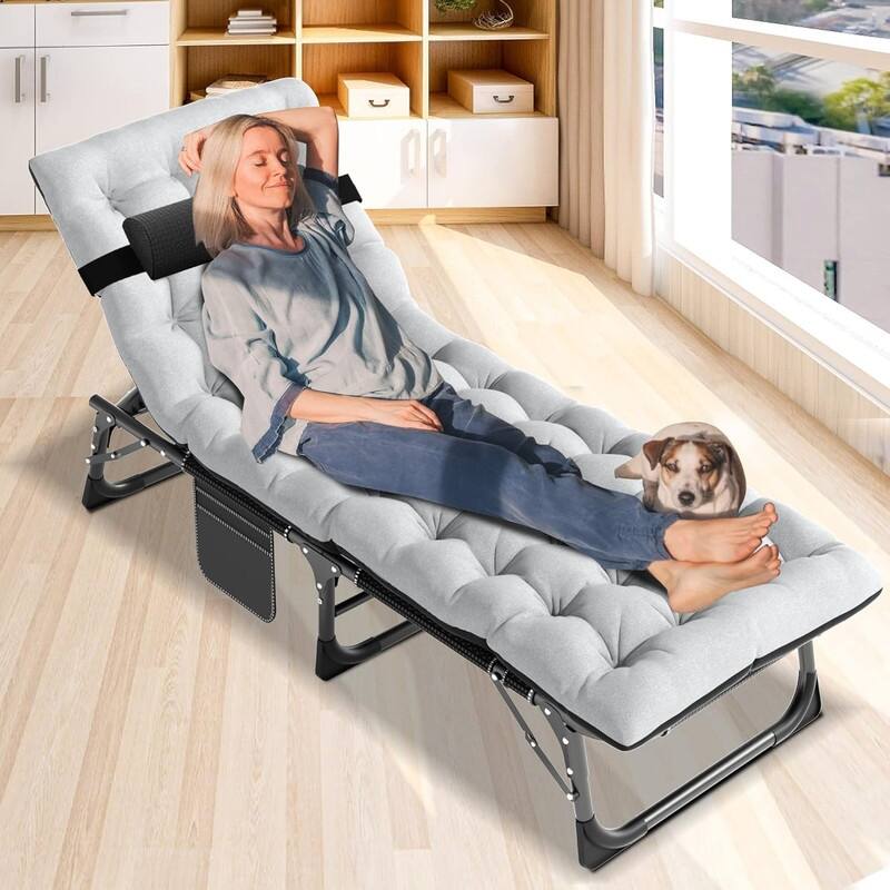 3-in-1 Patio Lounge Chair, Folding Heavy Duty Chaise