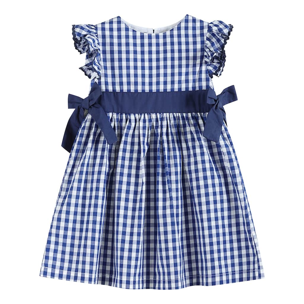 Lil Cactus Royal Blue Gingham A-Line Dress
