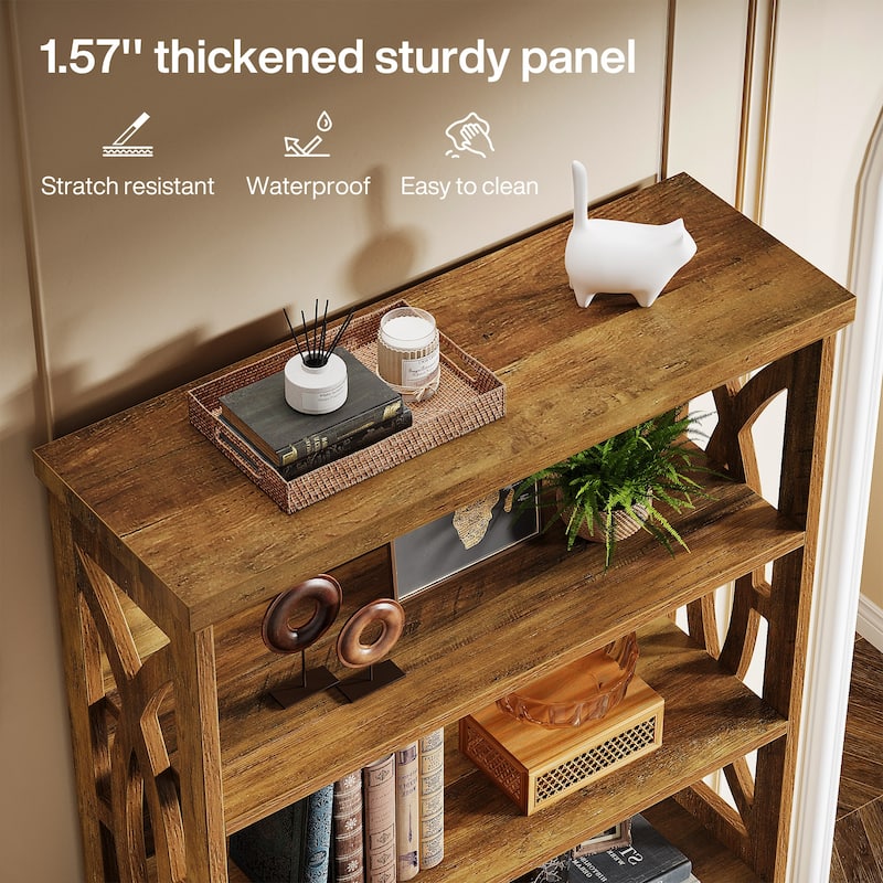 Freestanding Bookshelf, Wood Bookcase, Display Shelves Home Office Living Room Bedroom Storage