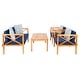 preview thumbnail 30 of 61, SAFAVIEH Outdoor Montez 4-Piece Conversation Patio Set with Accent Pillows