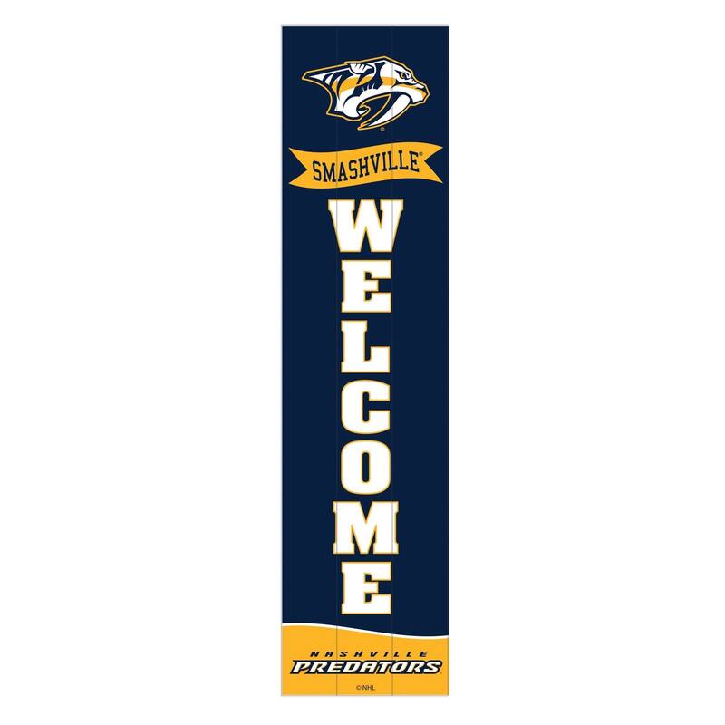 47" Porch Leaner Welcome Wall Sign, Nashville Predators