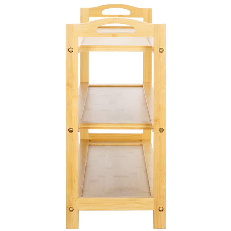 SAFAVIEH Dolors 3-Tier Shoe Storage Shelf - 31.1 In. W x 9.2 In. D x 19.7 In. H - 31Wx9Dx20H