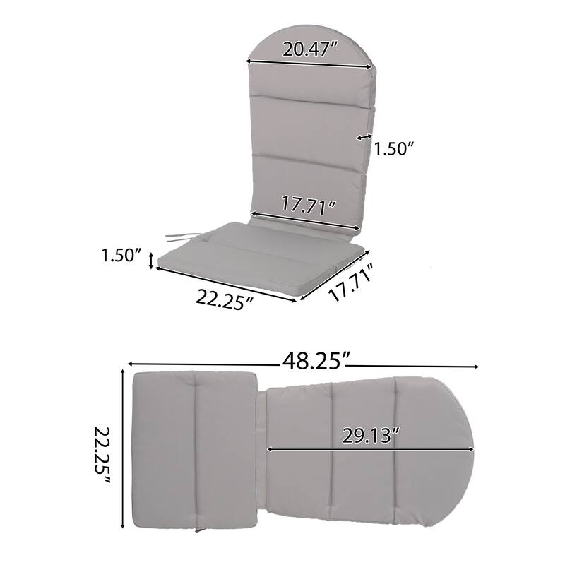 Malibu Outdoor Adirondack Chair Cushion (Set of 4) by Christopher Knight Home