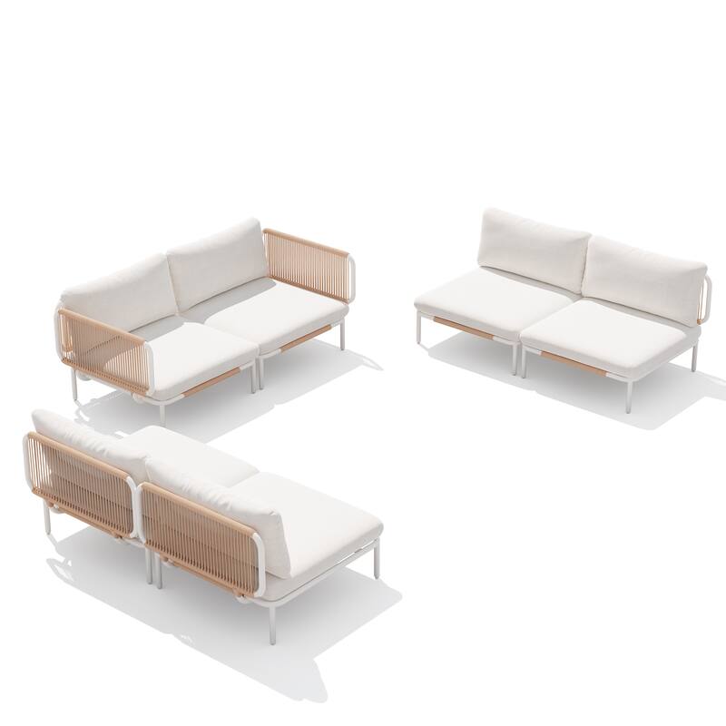 Outdoor Patio DIY Furniture Set Free Combination Cushion Sectional Sofa