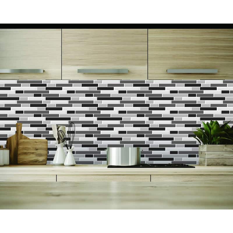 Art3d 12"x12" Vinyl Peel and Stick Backsplash Tile Marble Look(10-Pack)