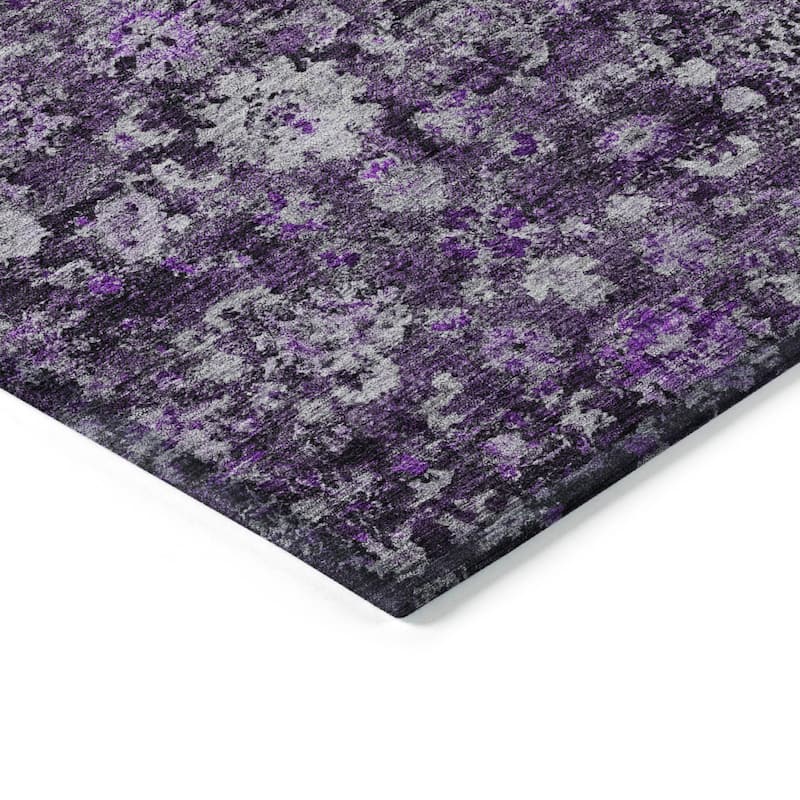 Machine Washable Indoor/ Outdoor Chantille Traditional Vintage Floral Rug