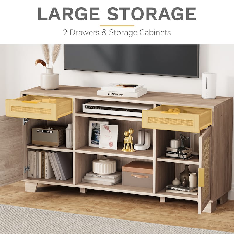 Moasis 58" Rattan TV Stand