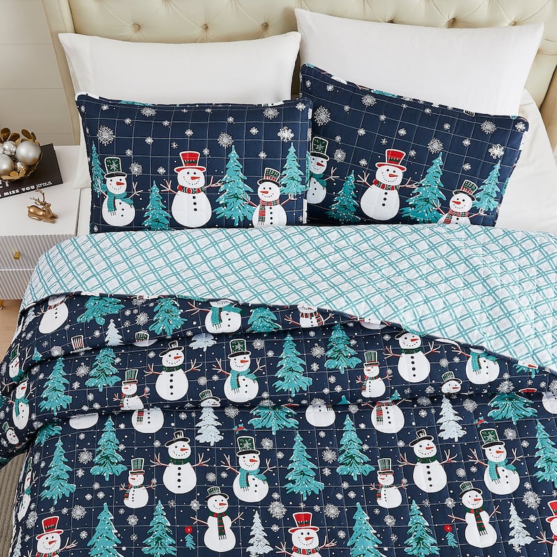 Avanti Linens Snowman Twin Quilt Set