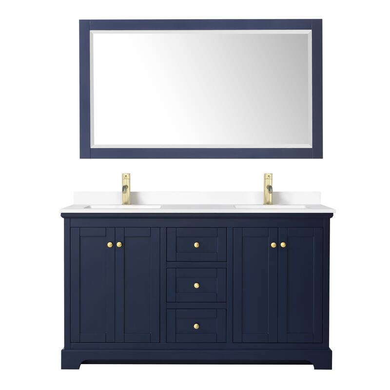 Wyndham Collection Avery 60" Free Standing Double Basin Vanity Set