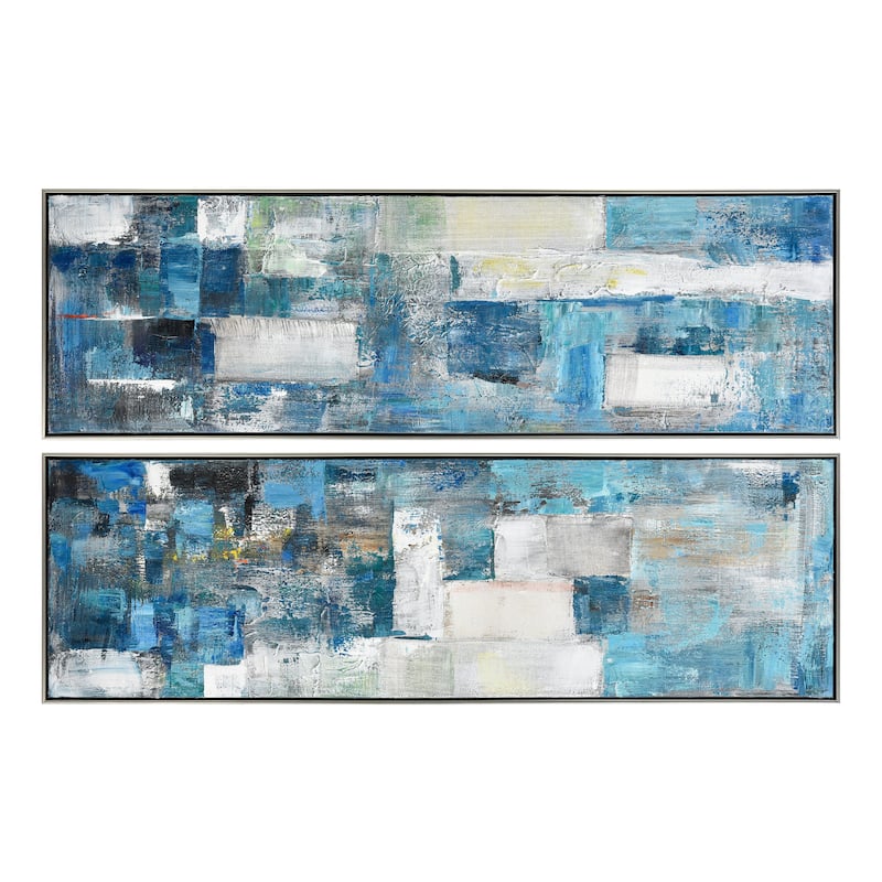 Elk Home Blue Apparent Blue Plastic 61 Inch Wide Wall Art - 70.75 x 19.75