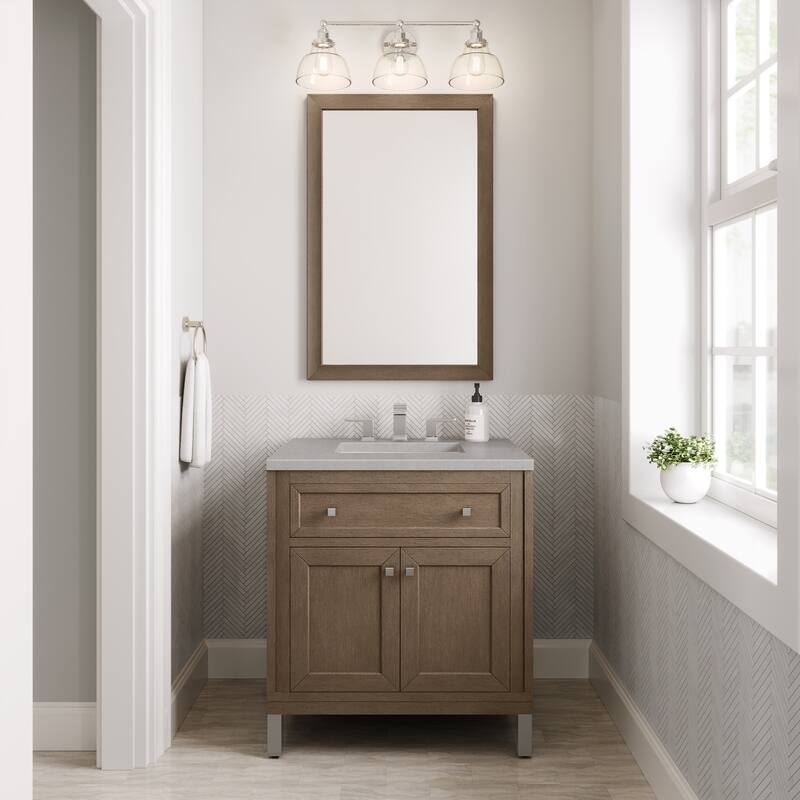 James Martin Vanities Chicago 30" Single Vanity, Whitewashed Walnut