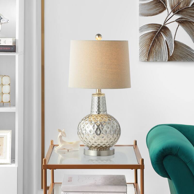 SAFAVIEH Lighting Atlas 24-inch Glass LED Table Lamp. - 12" W x 12" L x 24" H