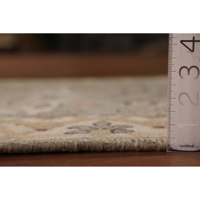 Oushak Indian Runner Rug Hand-Knotted Transitional Wool Carpet - 2'6"x 7'10"