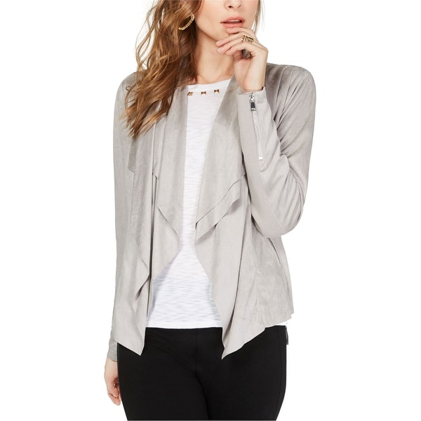 I-N-C Womens Faux-Suede Jacket. Opens flyout.