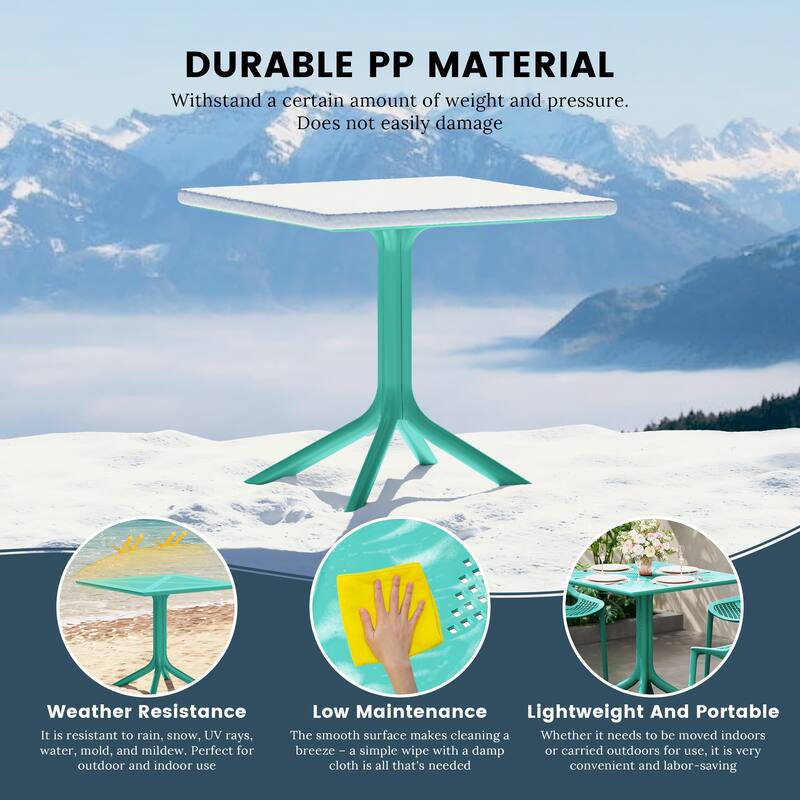 Frond and Form 4-Person Outdoor Square Dining Set