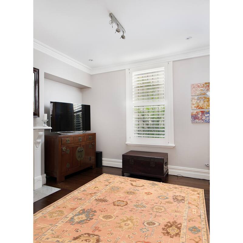 ECARPETGALLERY Hand-knotted Jules Serapi Salmon Wool Rug - 9'5 x 12'5