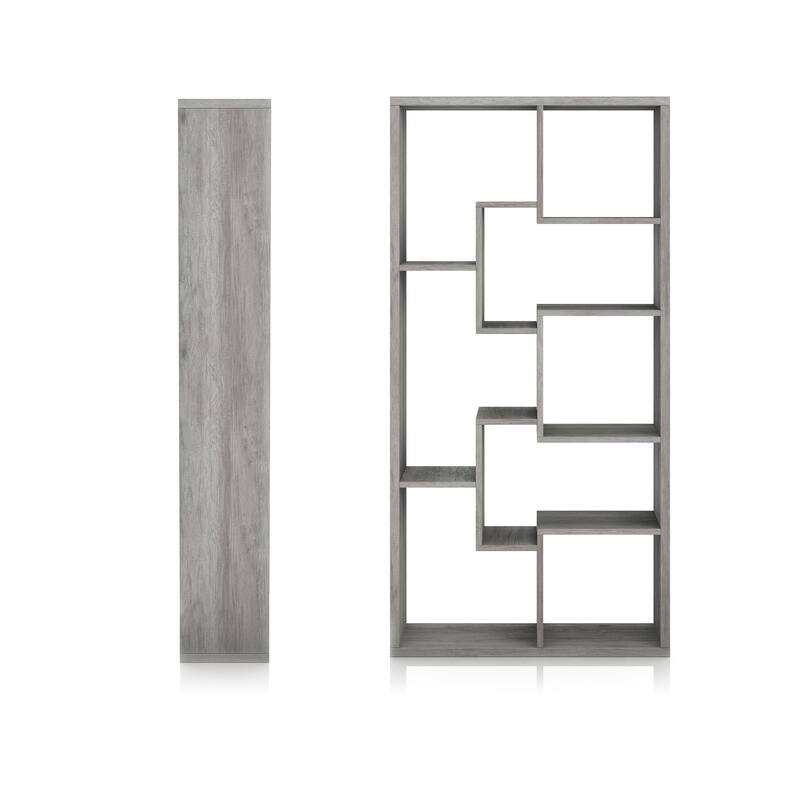 DH BASIC Modern 73-inch 8-Open Shelf Display Bookcase by Denhour