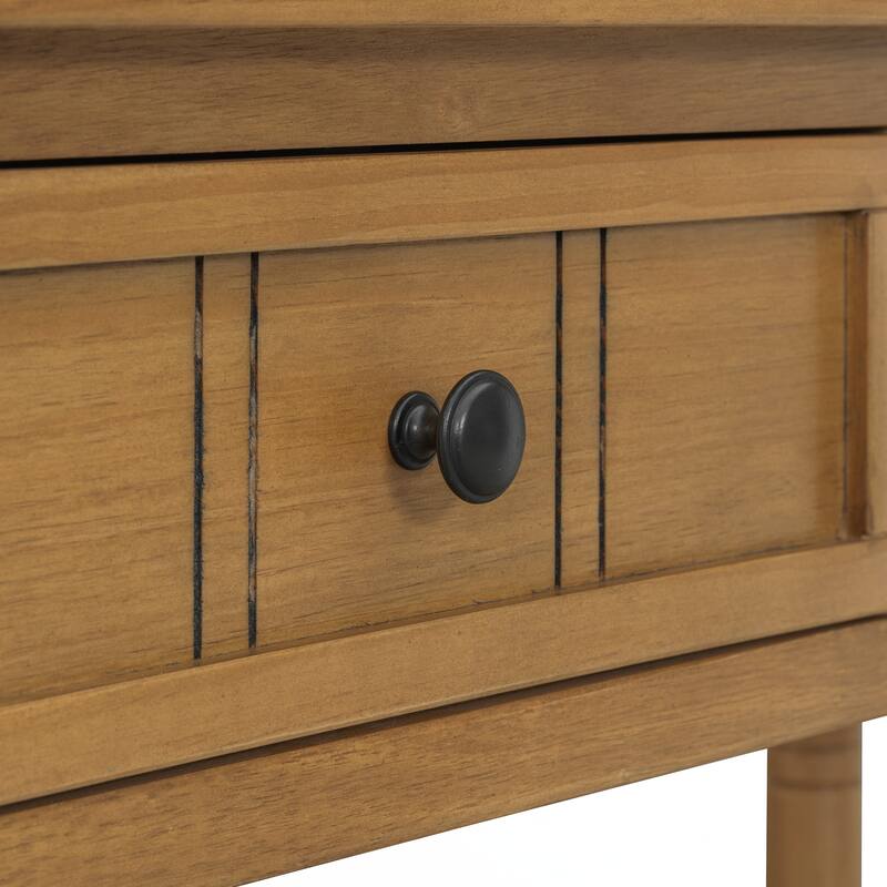 Console Table Traditional Design with Two Drawers and Bottom Shelf