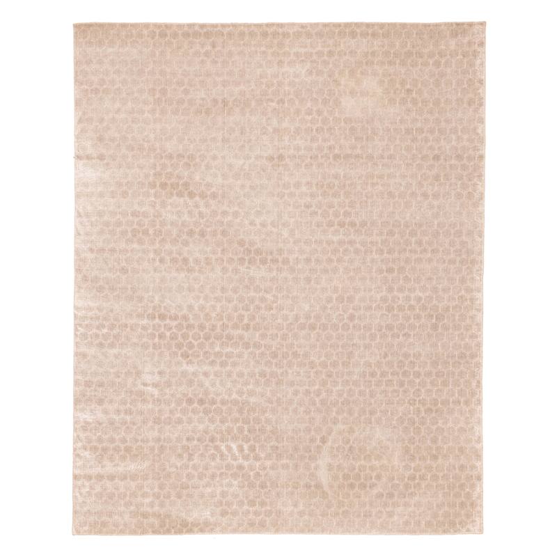 ECARPETGALLERY Hand Loomed Elysian Light Khaki Viscose Rug - 7'11 x 10'0