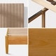 preview thumbnail 9 of 10, Priage by ZINUS Latte Wood Platform Bed Frame with Upholstered Headboard