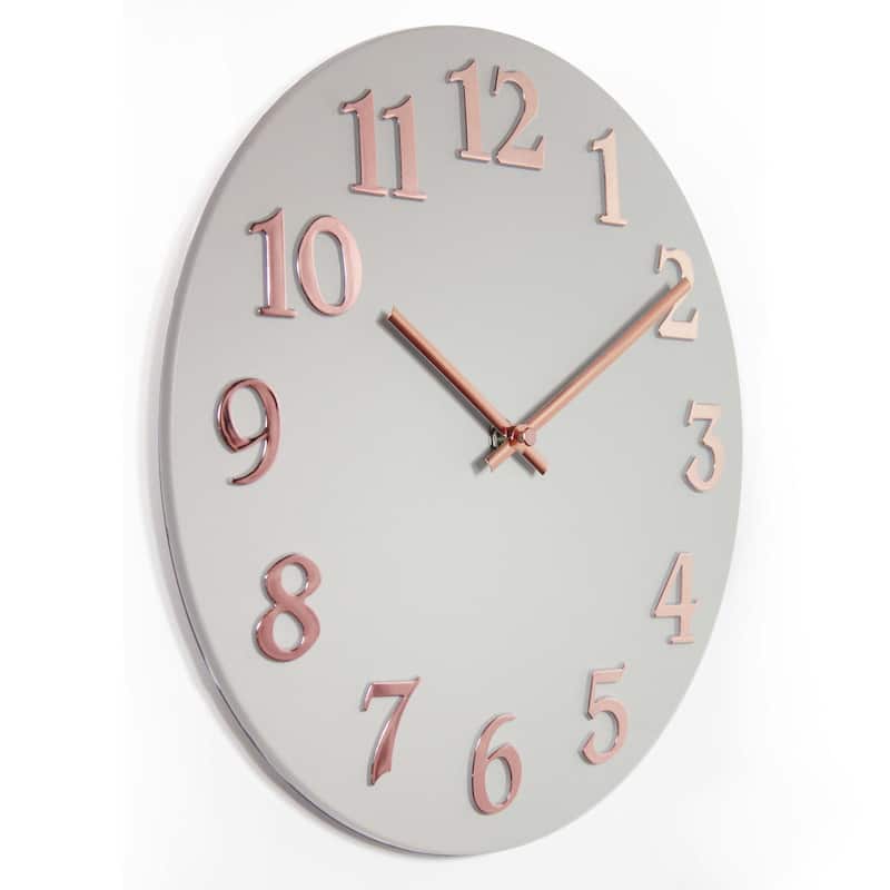 Infinity Instruments Vogue 12-inch Round Wall Clock - 12 x 1.25 x 12