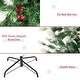 preview thumbnail 28 of 28, HOMCOM Flocked Christmas Tree with Mistletoe, Xmas Unlit Christmas Tree with Stand