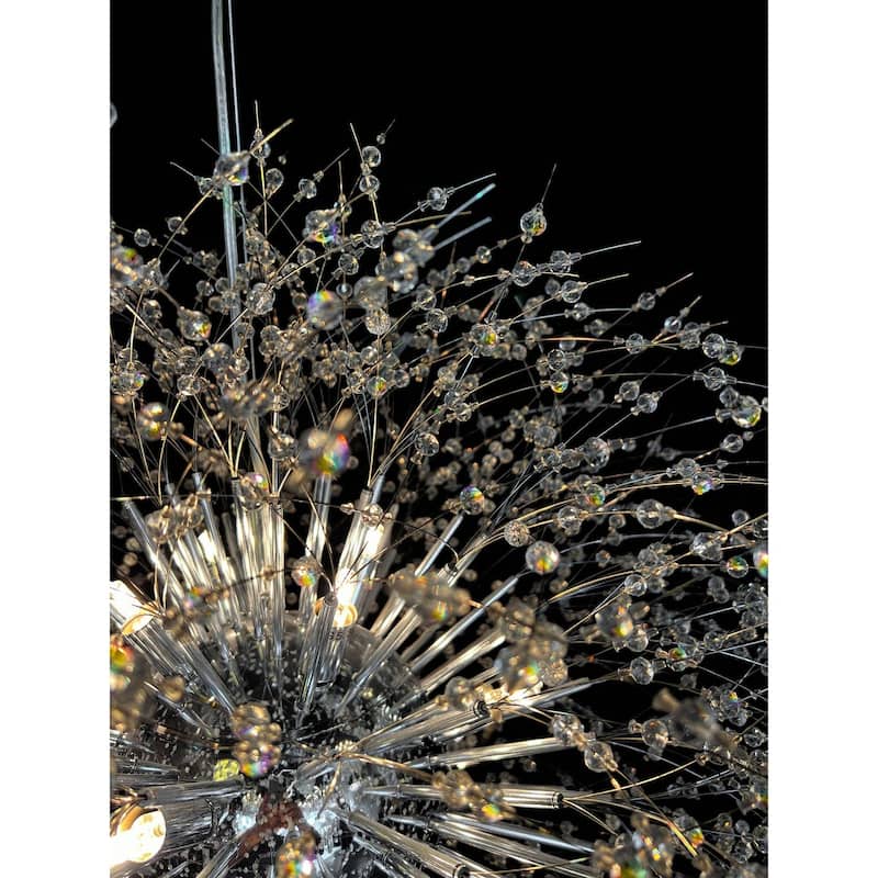 Starburst Modern Crystal Chandelier 32" Wide Crystal Lighting Fixture