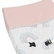 preview thumbnail 4 of 4, Pastel Rainbow Collection Girl Changing Pad Cover - Blush Pink, Purple, Teal, Blue and White