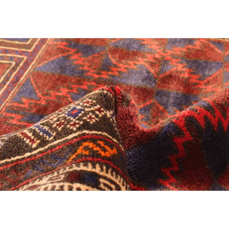 ECARPETGALLERY Hand-knotted Teimani Red Wool Rug - 2'11 x 4'6