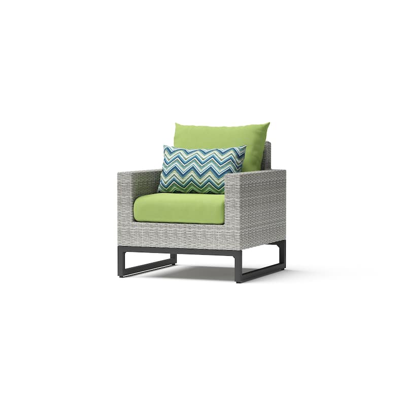 Milo Grey 2 Piece Sunbrella Outdoor Patio Club Chairs