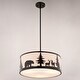 preview thumbnail 2 of 9, Vaxcel Lighting P0416 3 Light 18" Wide Suspension Pendant