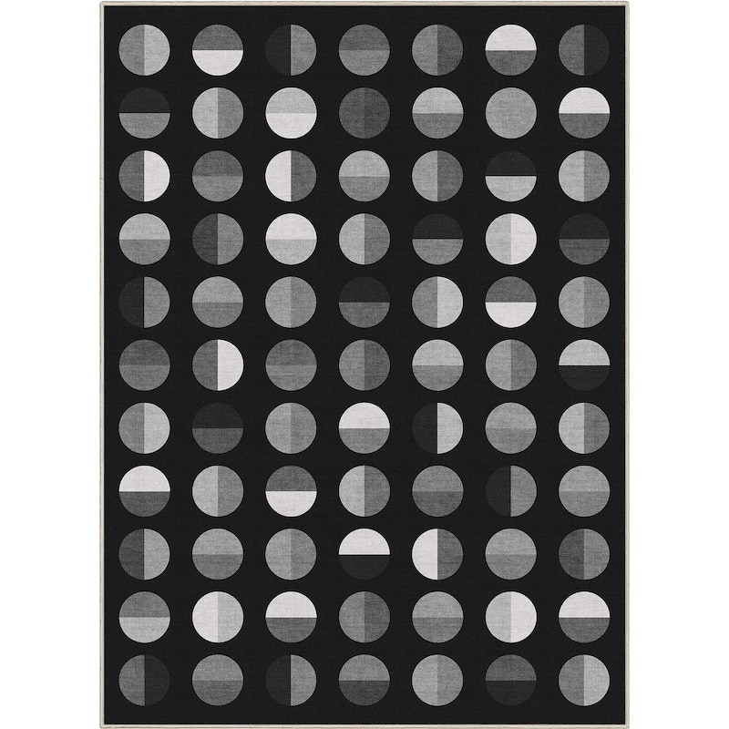 Well Woven Apollo Split Dot Mid-Century Modern Flat-Weave Area Rug