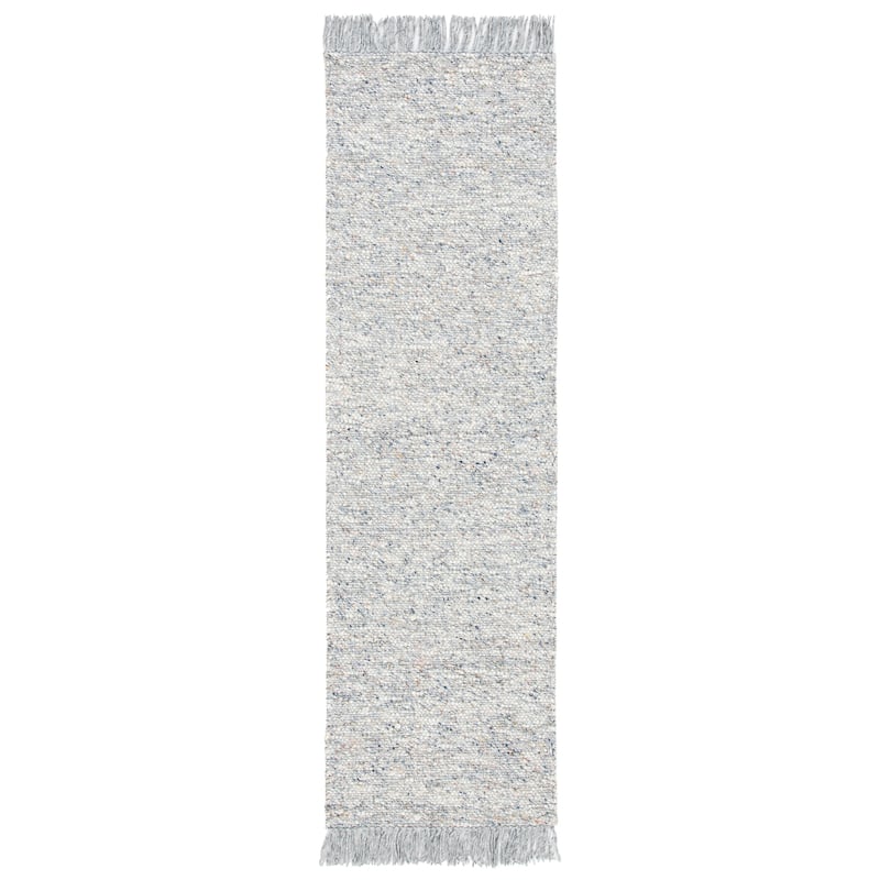SAFAVIEH Handmade Vermont Larissa Wool Rug - 2'3" x 8' Runner - Grey/Ivory