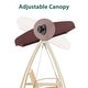 preview thumbnail 23 of 21, MCombo 2-Person Patio Swing Chair, Luxury Outdoor Swing with Wooden Finish Coated Seat, Poolside 4458 - N/A