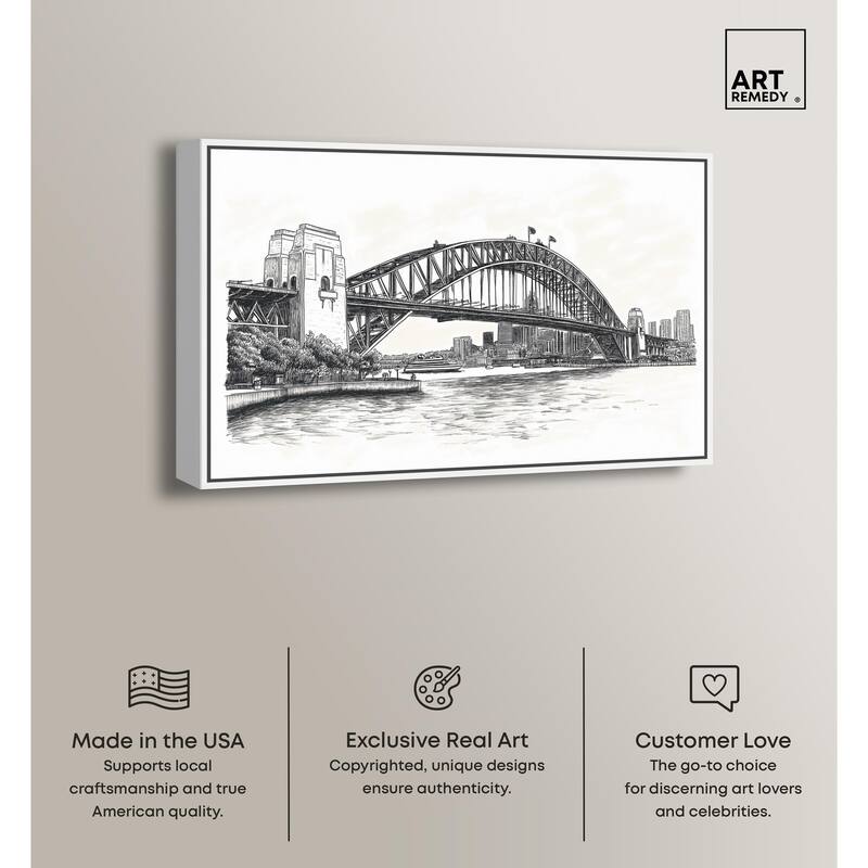 Lines of the Bridge Canvas by Art Remedy