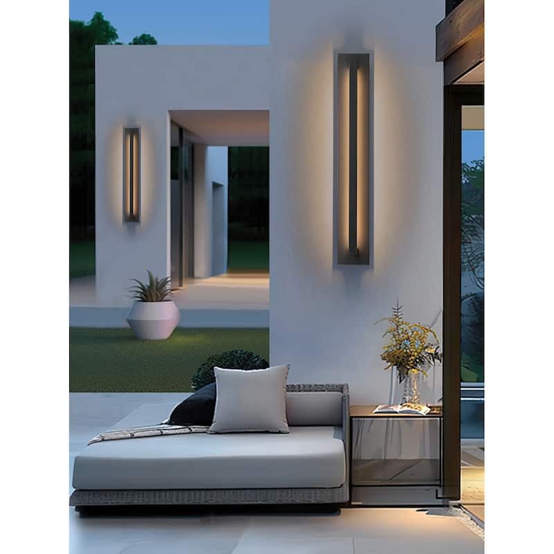 Long Modern Outdoor LED Wall Sconce