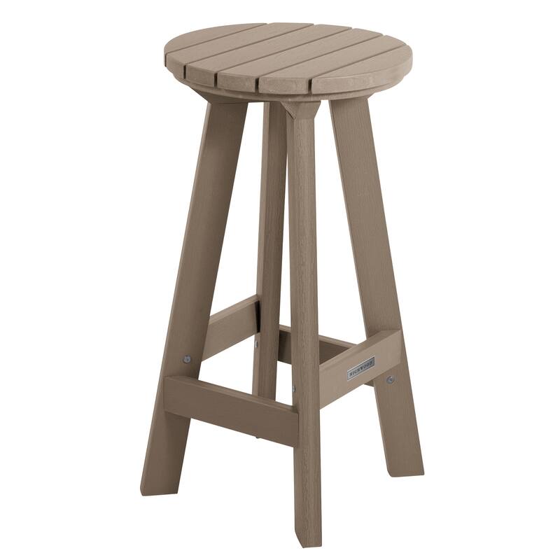 HIGHWOOD Birch Round Bar Height Stool - N/A - Woodland Brown