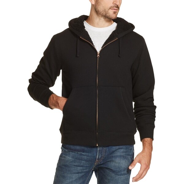 mens fur lined zip up hoodies