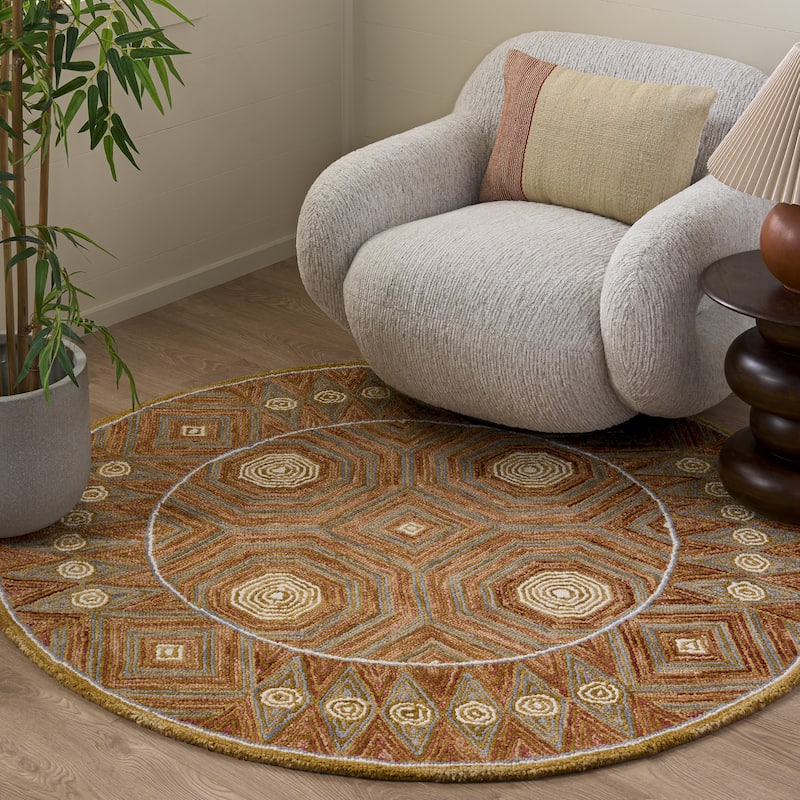 SAFAVIEH Handmade Micro-Loop Hiltrud Modern Wool Rug