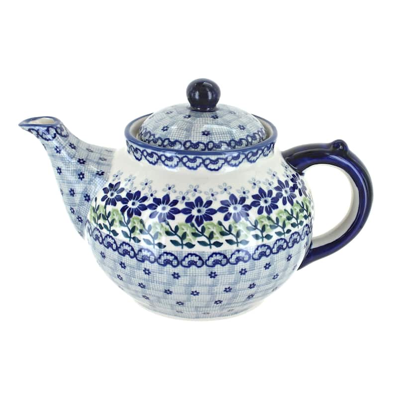Blue Rose Polish Pottery C017 Manufaktura Teapot - Halsey