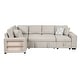 preview thumbnail 11 of 10, Modern U Shaped Sectional Sofa with Pull Out Bed and Storage Shelves and USB Ports for Living Room or Reception Room