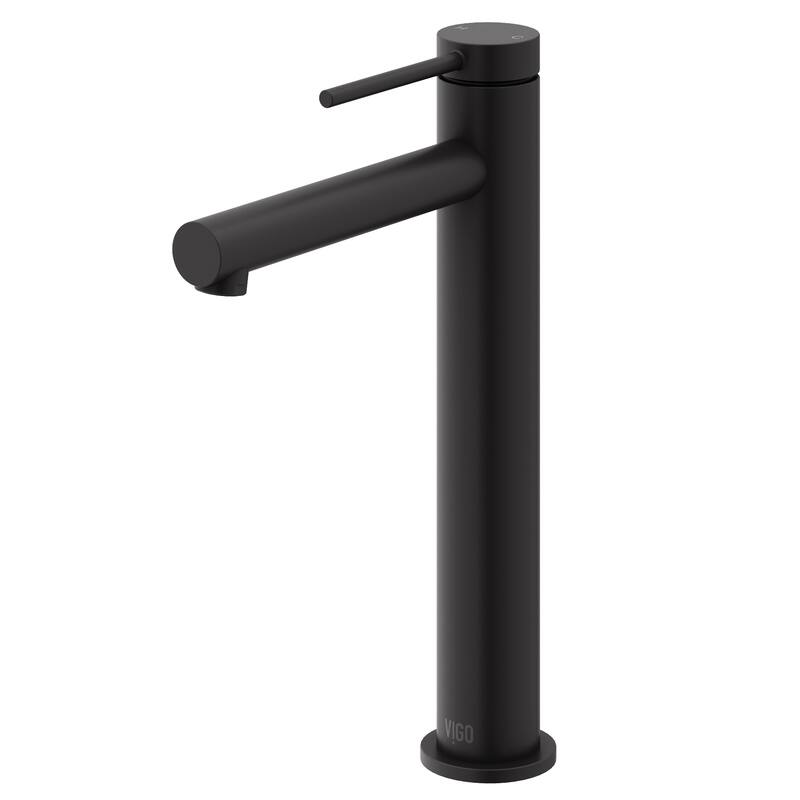 VIGO Jewel 11" H Single Handle Single Hole Vessel Bathroom Faucet - Matte Black