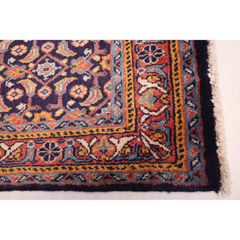 ECARPETGALLERY Hand-knotted Andelz Dark Navy Wool Rug - 4'2 x 7'3