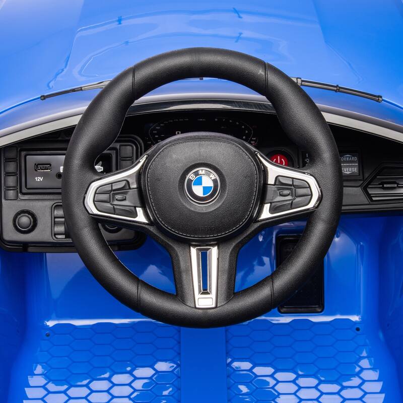 BMW M4 12v Kids ride on toy car 2.4G W/Parents Remote Control,Three speed adjustable,A handle with wheels and a pull
