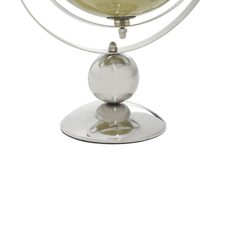 Stainless Steel Metal Globe - Silver - Roche River Decor