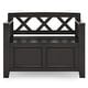 preview thumbnail 16 of 20, WYNDENHALL Halifax SOLID WOOD 36 inch Wide Transitional Small Entryway Storage Bench -  17"D x 36" W x 27.8"H