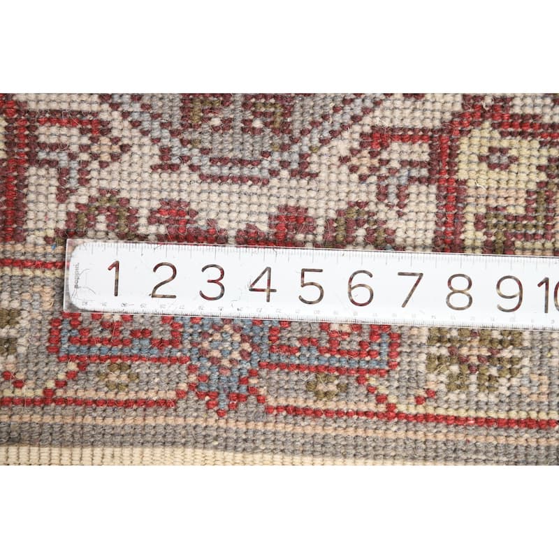 Hand Knotted Oriental 100% Wool Carpet Traditional Medallion Greys & Charcoal Heriz (serapi) Area Rug - 3' 0'' X 2' 0''