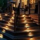 preview thumbnail 17 of 23, 4pcs Solar LED Deck Light Outdoor Garden Path Lamp